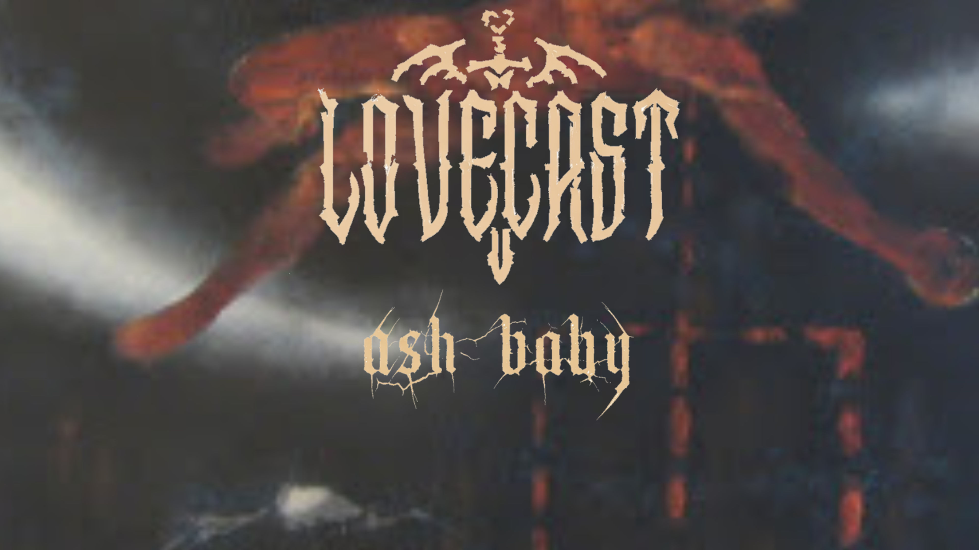 Promotional graphic for LOVECAST + SUPPORT: ASH BABY // HAUSMANIA