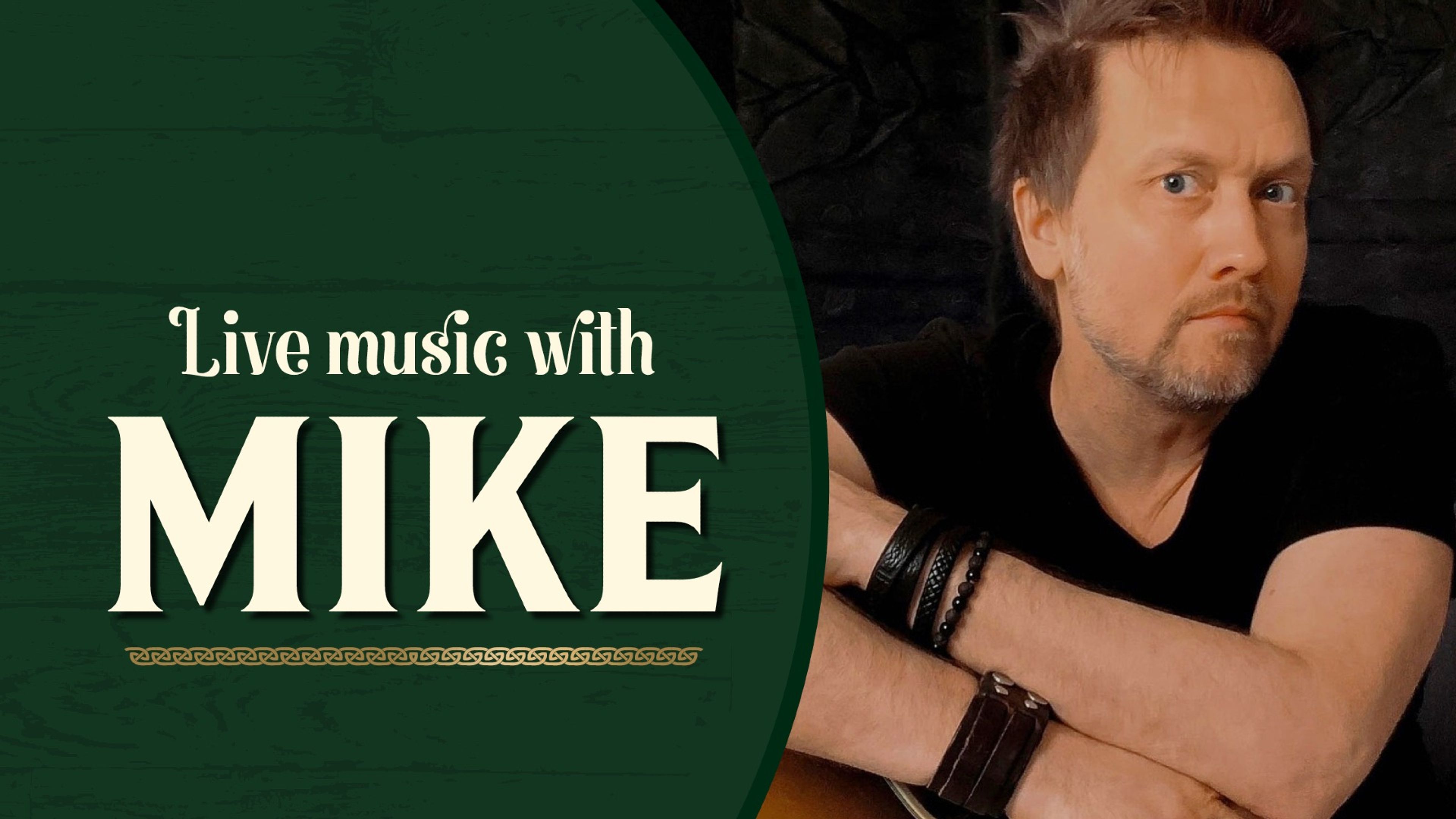 Promotional graphic for Livemusikk // Mike