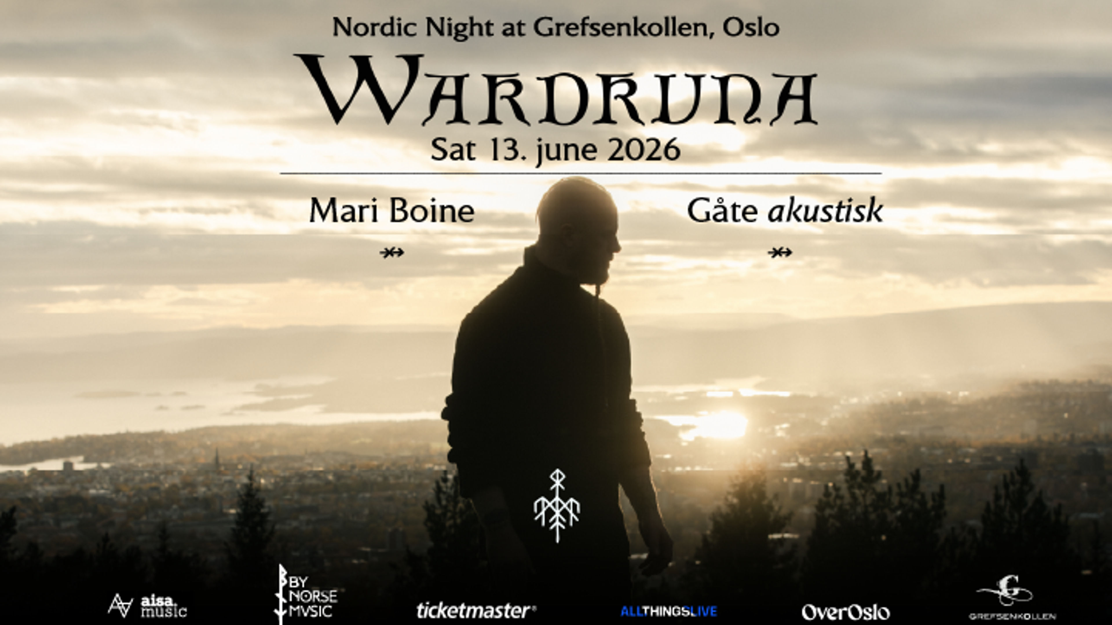 Promotional graphic for WARDRUNA - Nordic night på Grefsenkollen