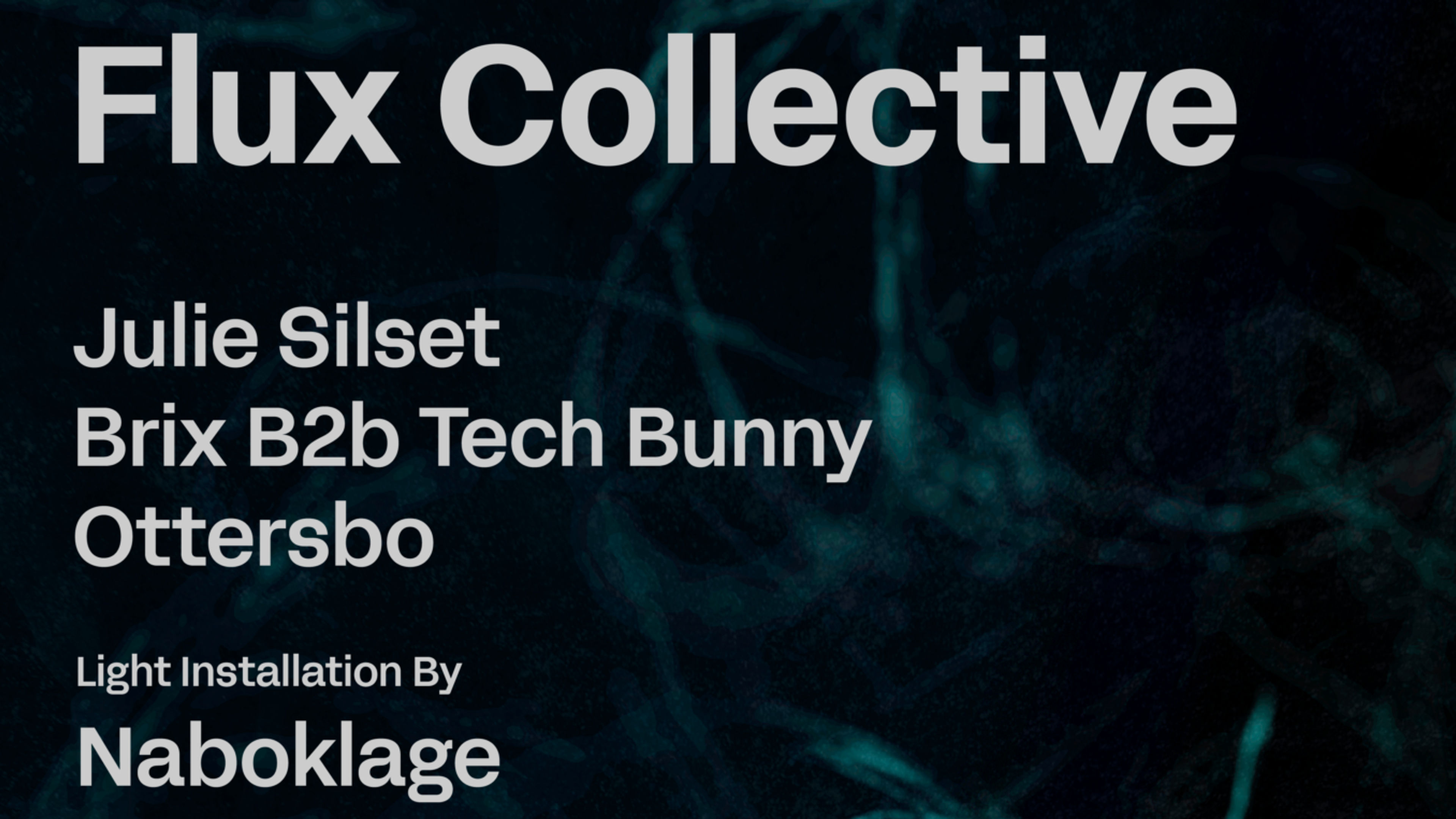 Promotional graphic for Flux x Østre