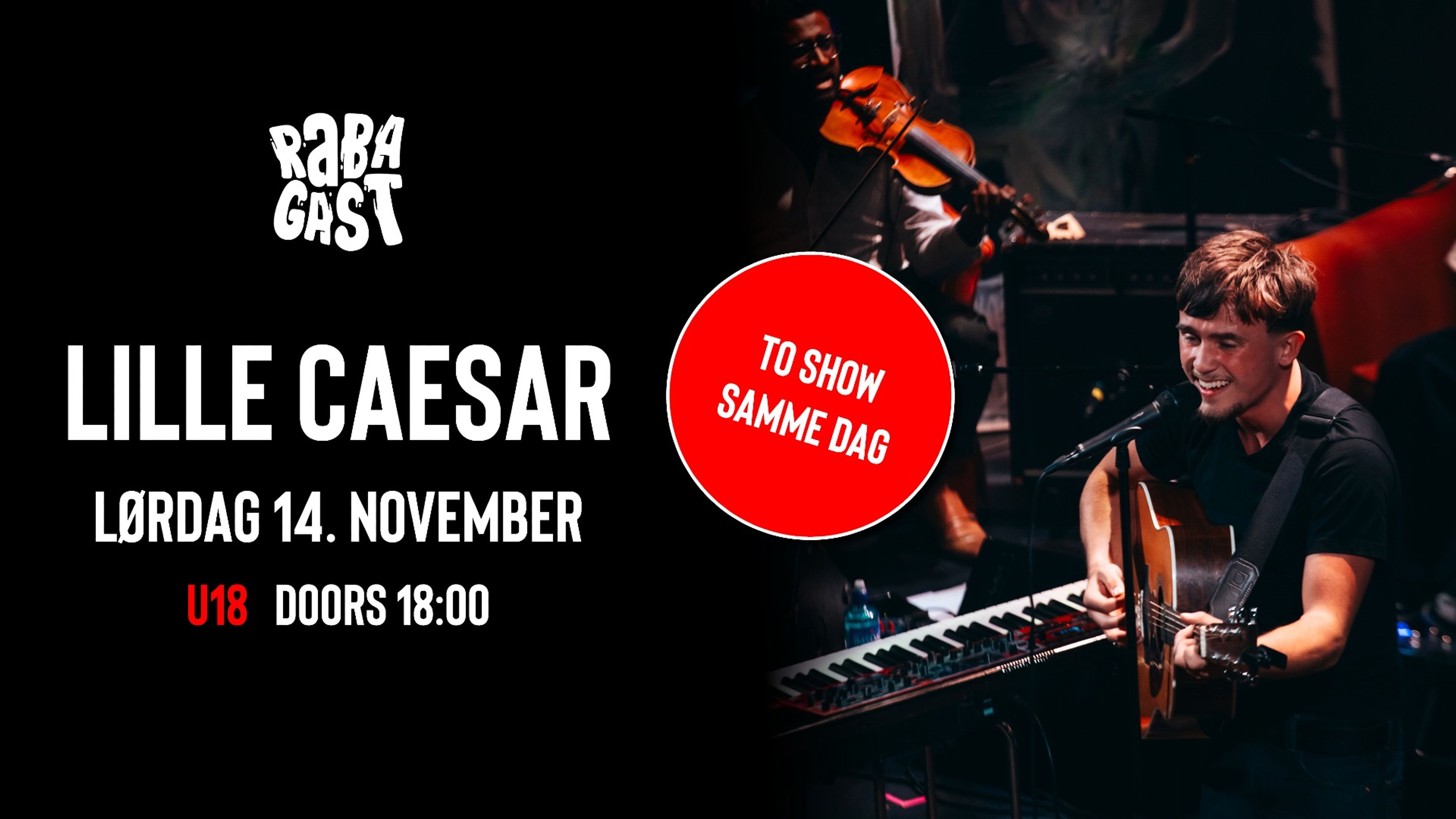 Promotional graphic for lille Caesar - fri alder // Rabagast, Alta