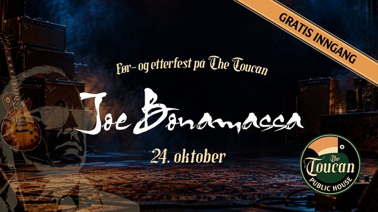 Før- og etterfest på The Toucan: Joe Bonamassa